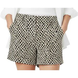 Banana Republic Hampton Chino Shorts Navy Tan Print 4.5” Size 2